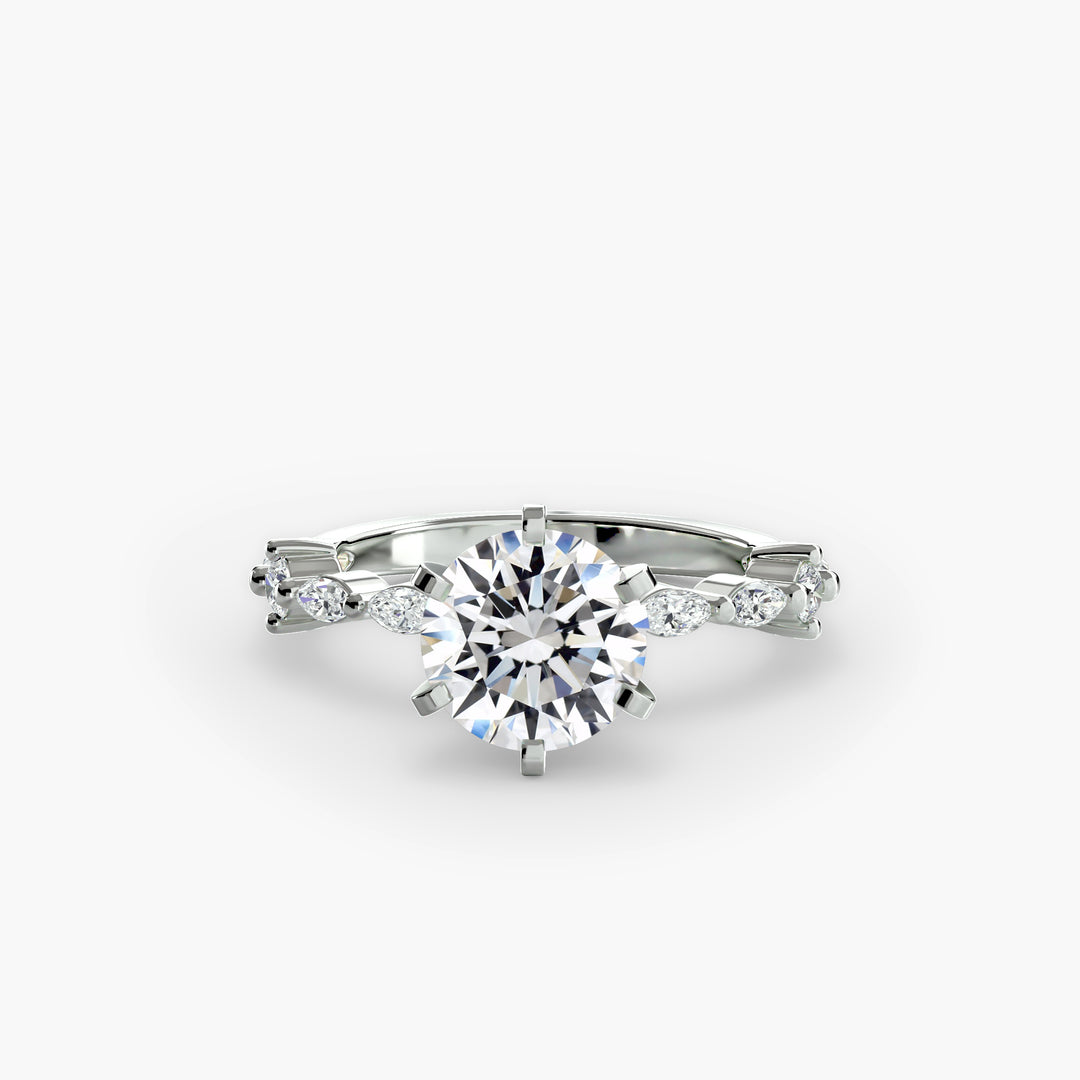 Solitaire with Eternity Pavé