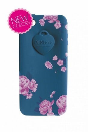 OPSCOVI5-15 COVER OPSOBJECTS FLOWER IPHONE BLUE