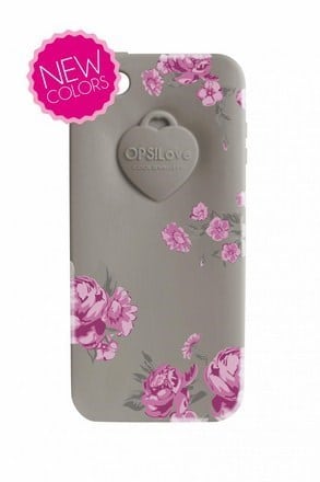 OPSCOVI5-16 COVER OPSOBJECTS FLOWER IPHONE 5 GREY