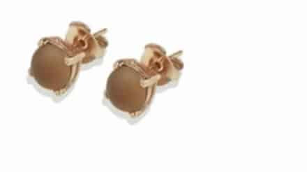 OR2141B ORECCHINI BRONZO ROSE' CRISTAL CAFFE'