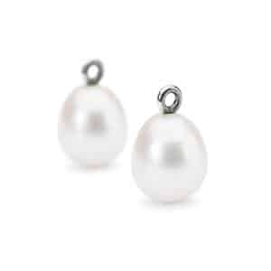 TAGEA-00090 GOCCE DI PERLA BIANCA OVALE