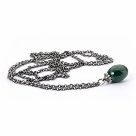 TAGFA-00037 COLLANA D'ARGENTO CON MALACHITE