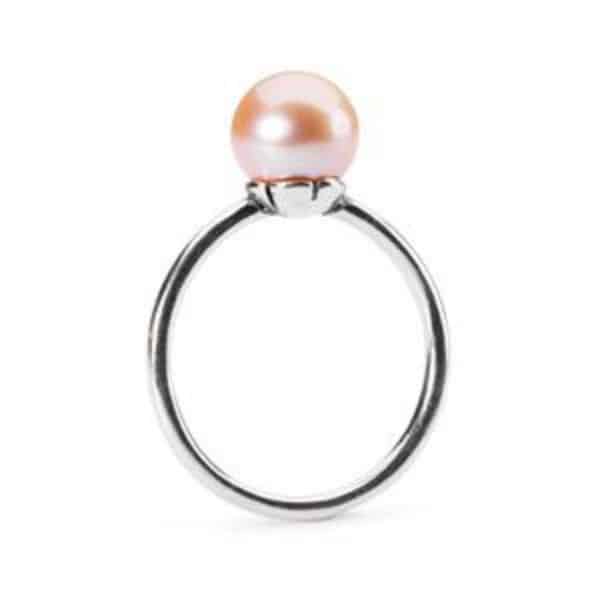 Anello perla rosa