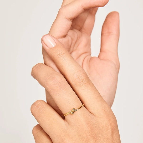 AN01-132-14 PDP BLACK ESSENTIA GOLD RING SIZE 14