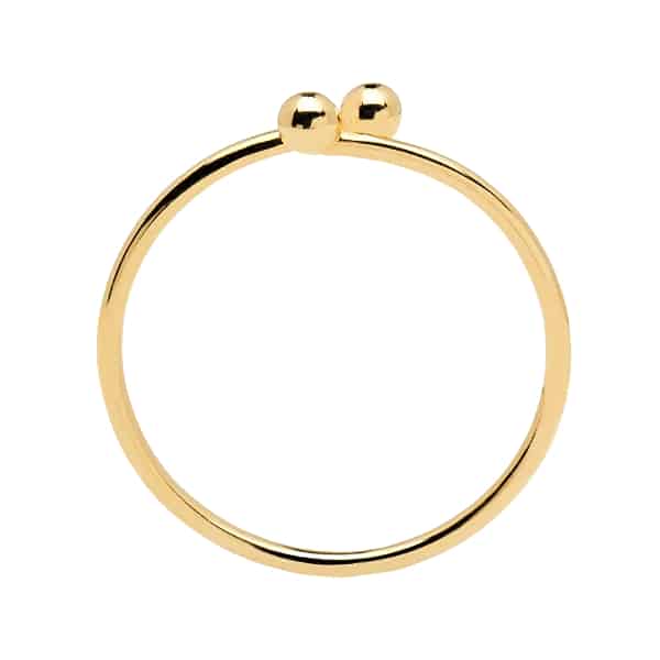 AN01-132-14 PDP BLACK ESSENTIA GOLD RING SIZE 14