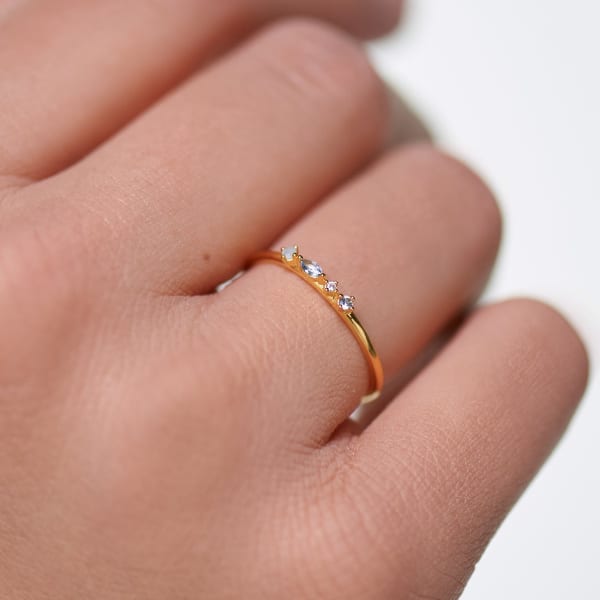 AN01-193-12 ATELIER MIDNIGHT BLUE GOLD RING SIZE 12