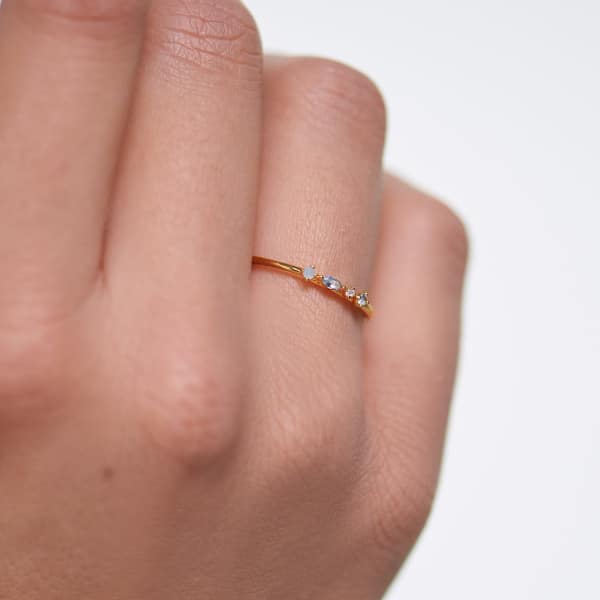 AN01-193-12 ATELIER MIDNIGHT BLUE GOLD RING SIZE 12