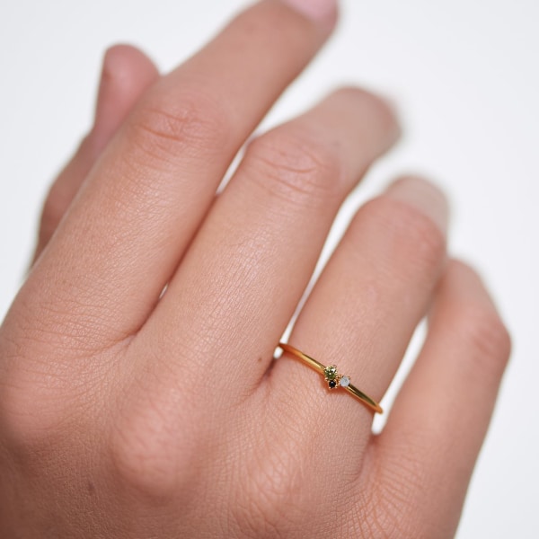 AN01-194-14 ATELIER LIME BLUSH GOLD RING SIZE 14