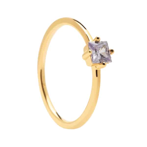 AN01-196-14 PDP CAVALIER LAVANDER LIS GOLD RING 14