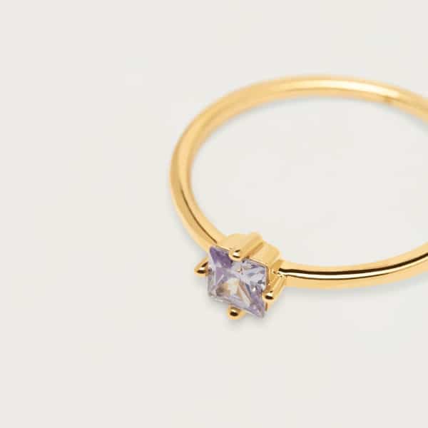 AN01-196-14 PDP CAVALIER LAVANDER LIS GOLD RING 14