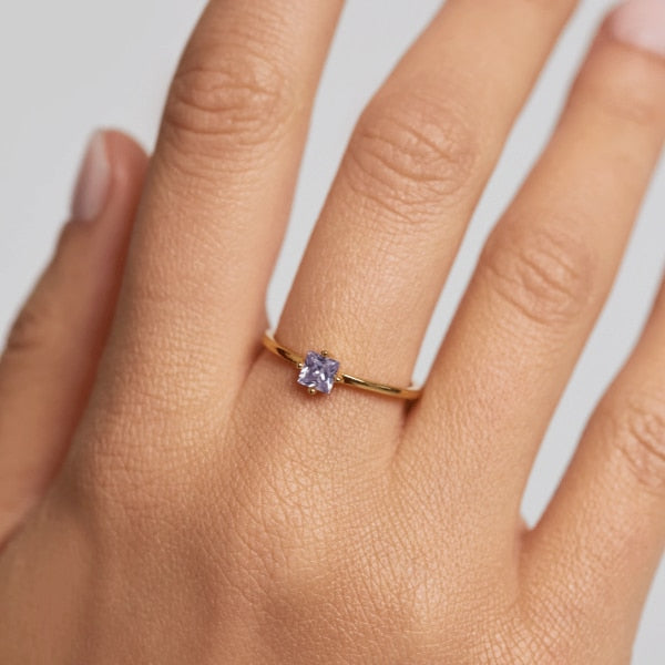 AN01-196-14 PDP CAVALIER LAVANDER LIS GOLD RING 14