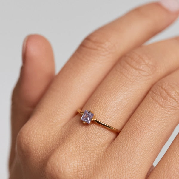 AN01-196-14 PDP CAVALIER LAVANDER LIS GOLD RING 14