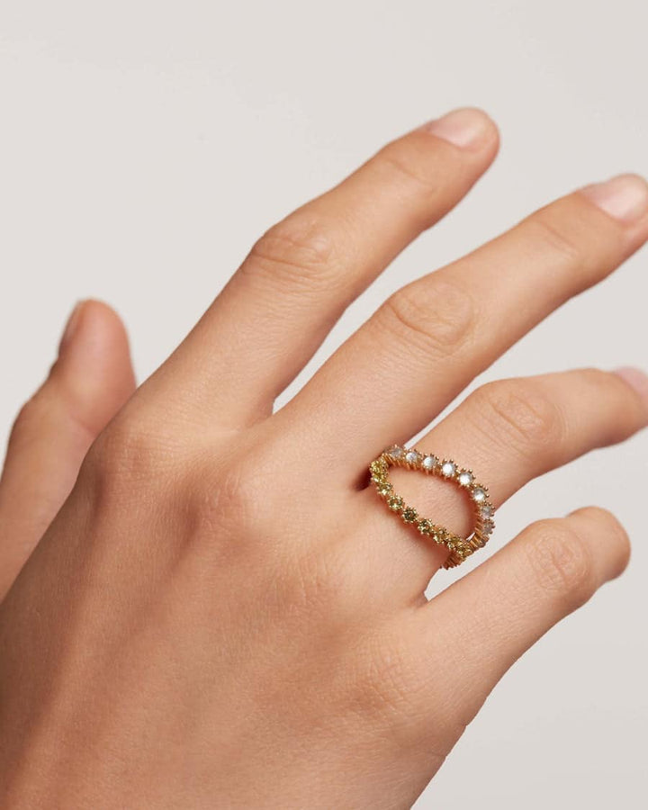 an01-640-12 Kara gold ring size 12