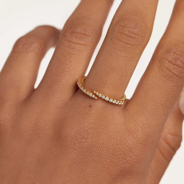 an01-805-14 Embrace gold ring size 14