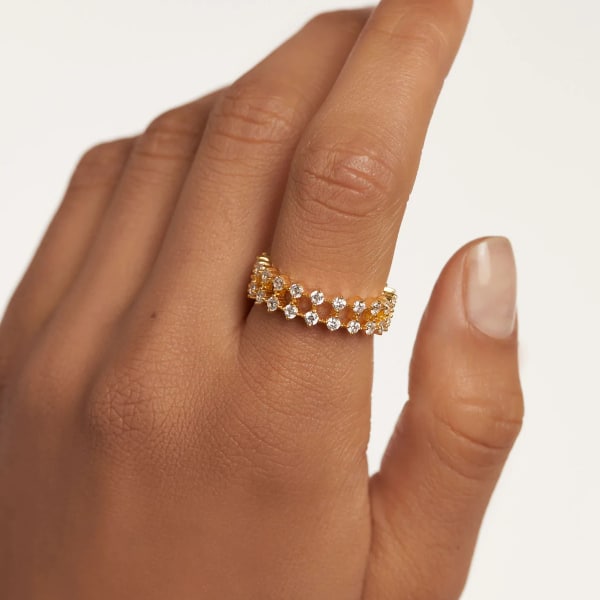 an01-882-12 Slim dumbo gold ring size 12