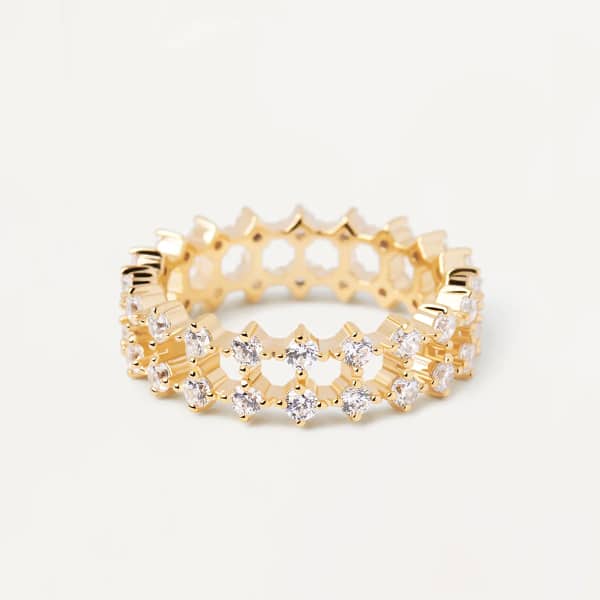 an01-882-14 Slim dumbo gold ring mis 14