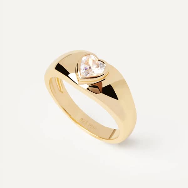 an01-902-12 Bright heart gold ring size 12