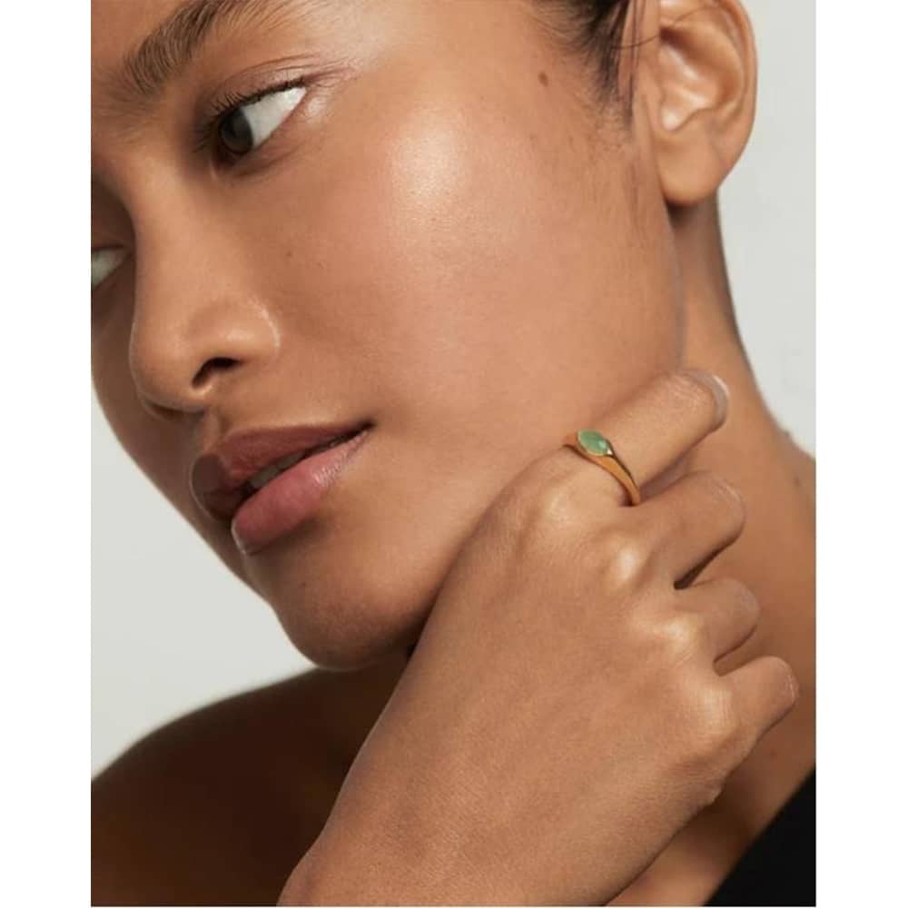 Nomad adventurine stamp ring