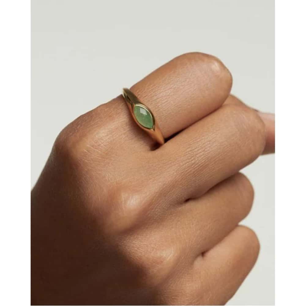 Nomad adventurine stamp ring