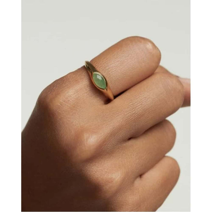 Nomad adventurine stamp ring