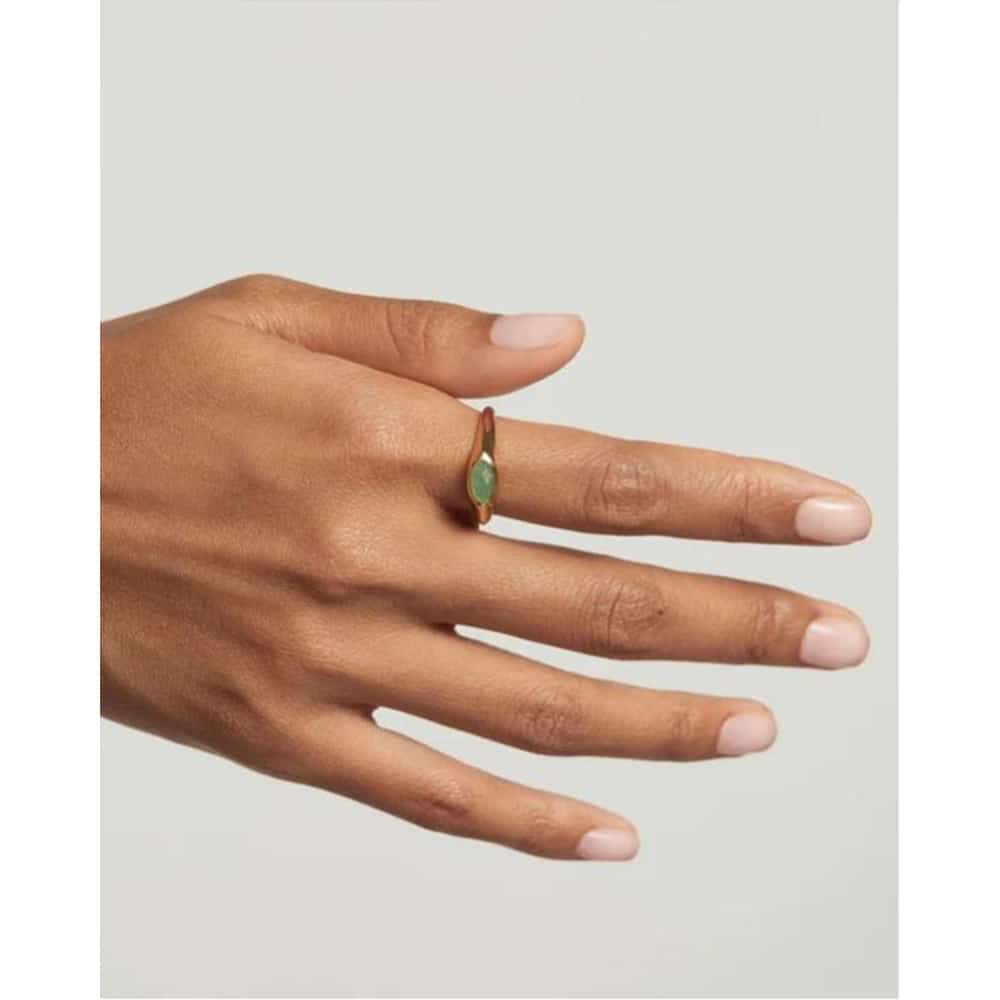 Nomad adventurine stamp ring