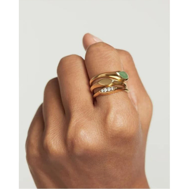 an01-a47-14 anello adventurine stamp ring