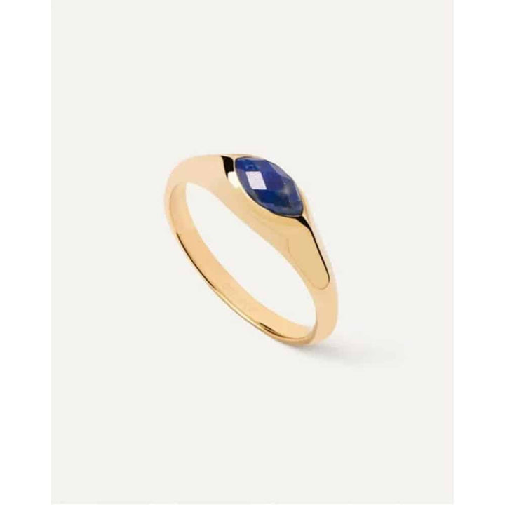 Nomad lapis lazuli stamp ring