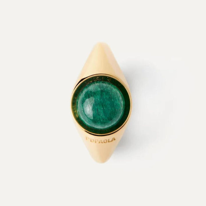 anello avventurina verde gold