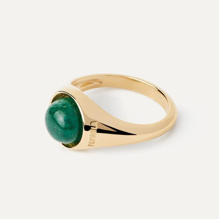 anello avventurina verde gold