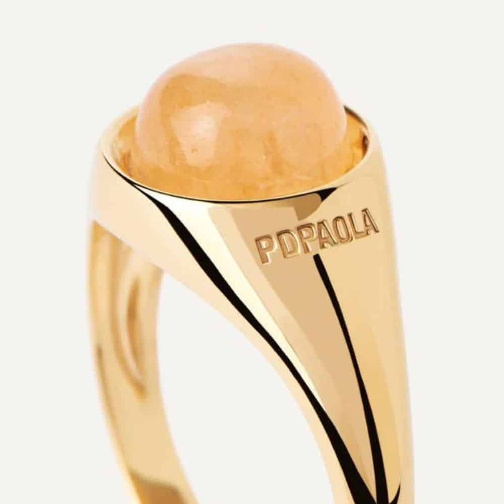 Yellow aventurine ring