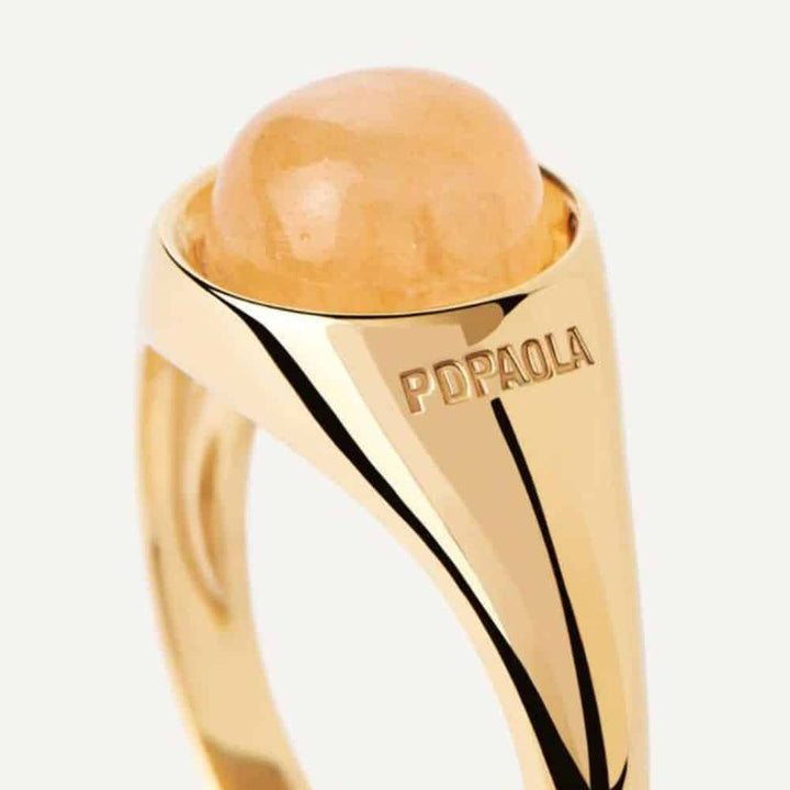 Yellow aventurine ring