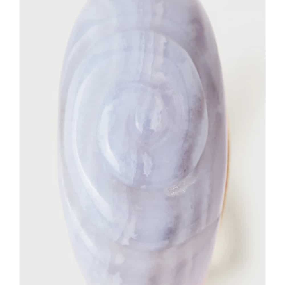an01-c59-14 blue lace agate shell ring