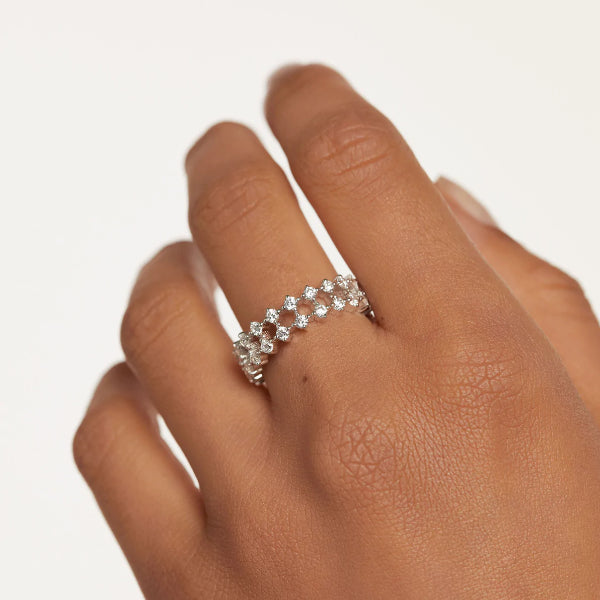 an02-882-16 Slim dumbo silver ring size 16