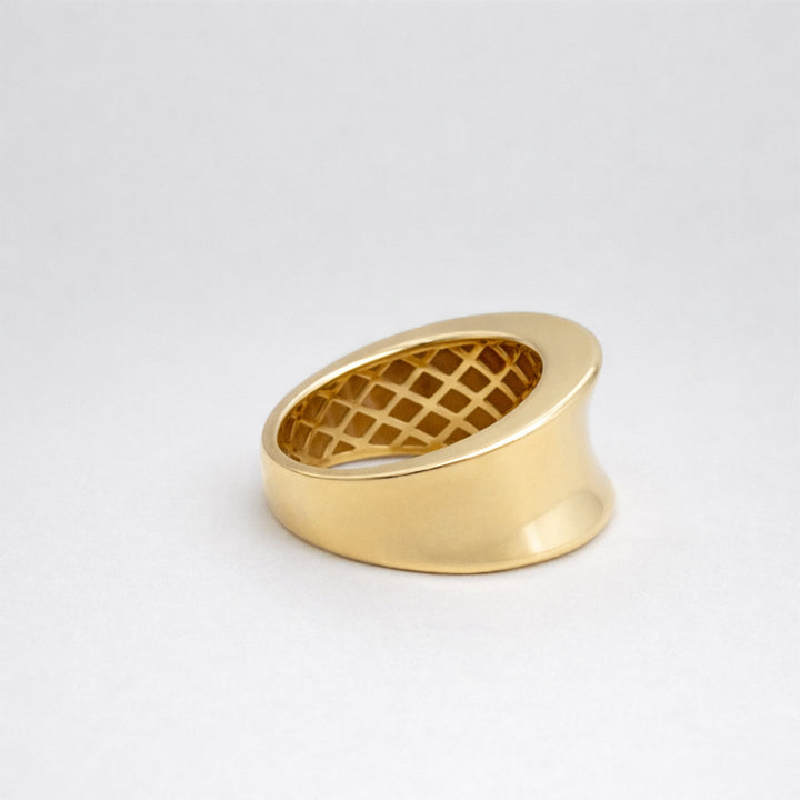 Anello a fascia in oro giallo