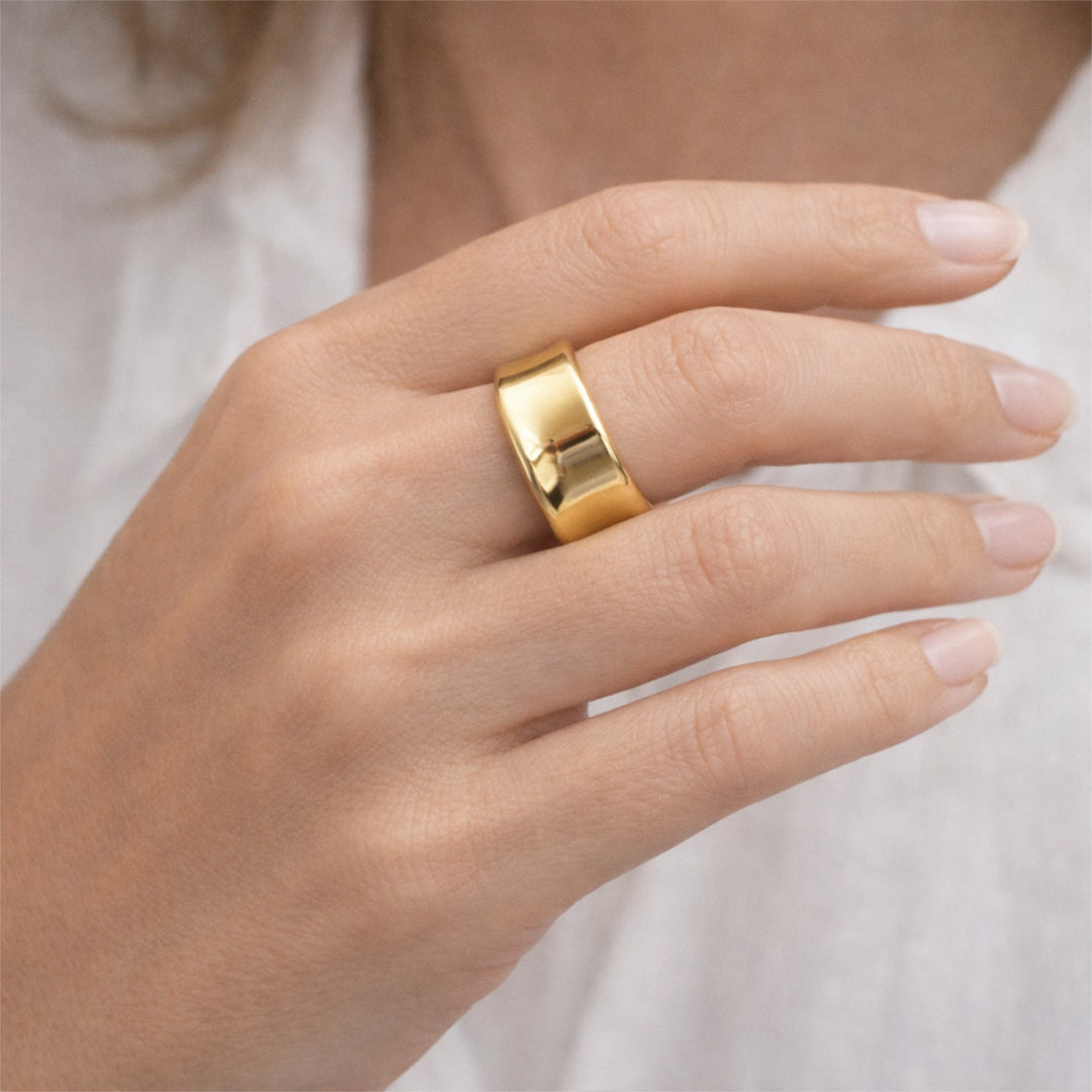 Anello a fascia in oro giallo