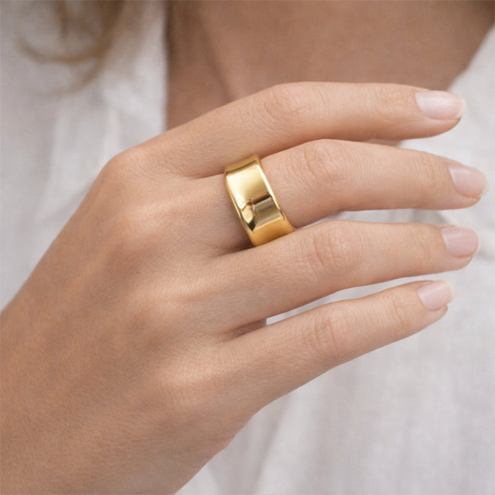 Anello a fascia in oro giallo