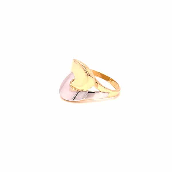 18kt white and yellow gold ring