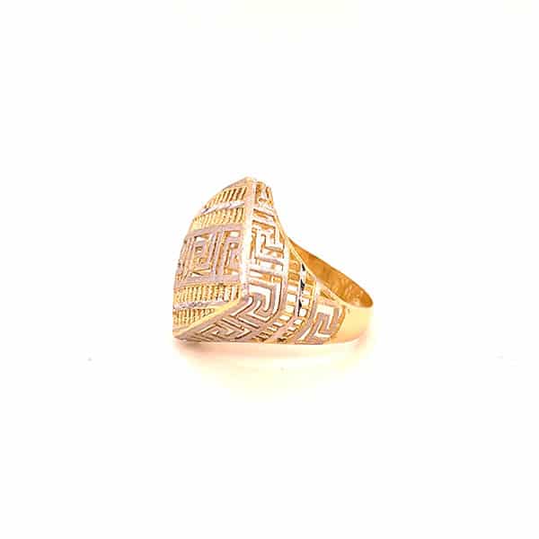 Yellow and white gold fantasy ring