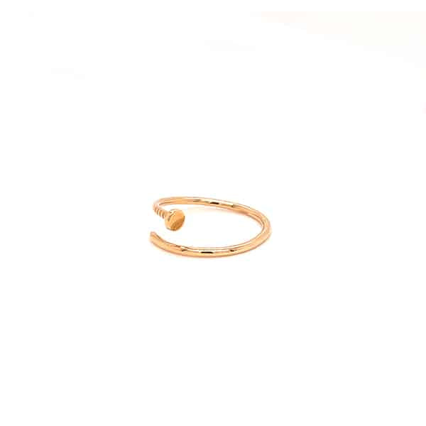 18kt gold nail ring