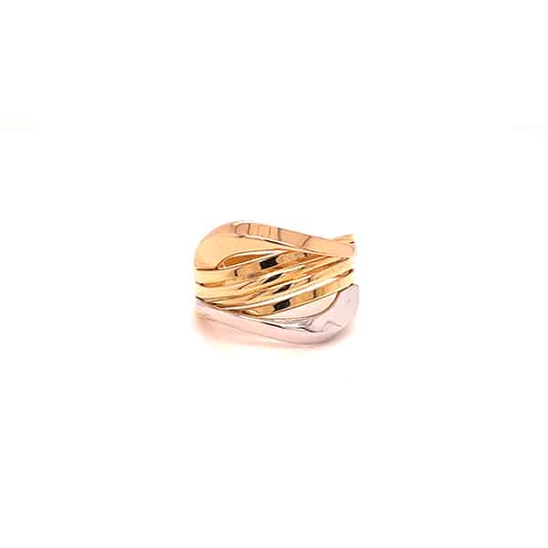 Anello fascia 3 ori 18 kt