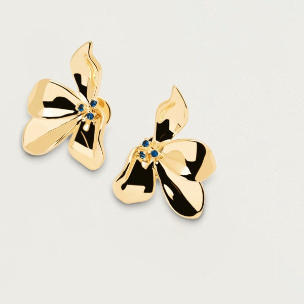 AR01-190-U BLOSSOM FLEUR GOLD EARRINGS