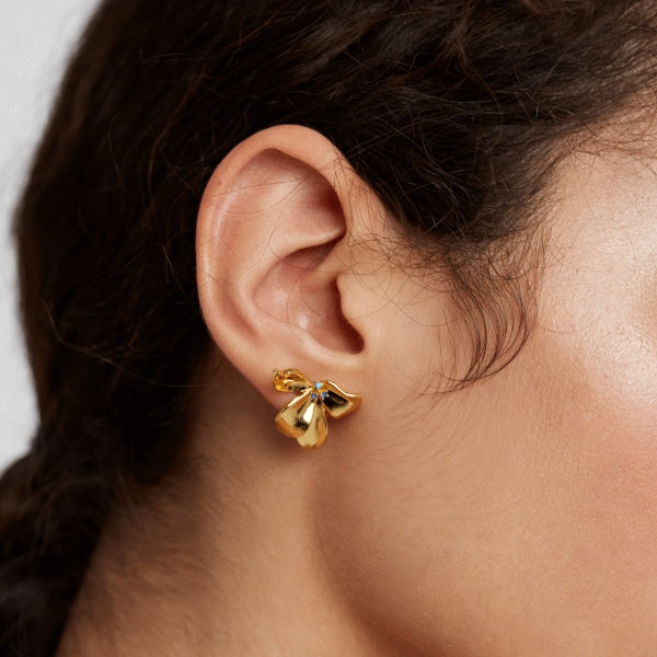 AR01-190-U BLOSSOM FLEUR GOLD EARRINGS