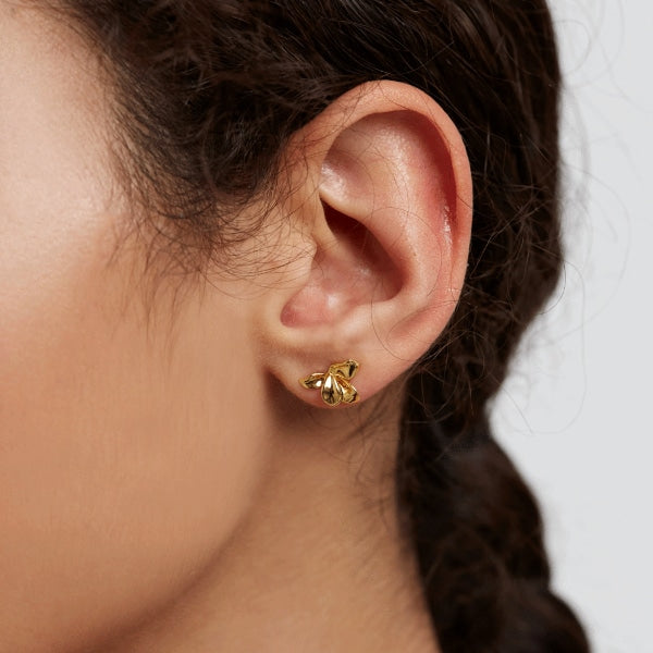 AR01-191-U BLOSSOM NARCISE GOLD EARRINGS