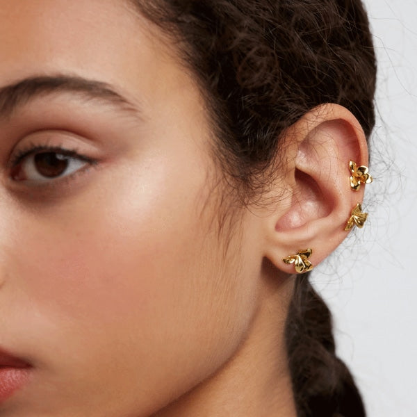 AR01-191-U BLOSSOM NARCISE GOLD EARRINGS