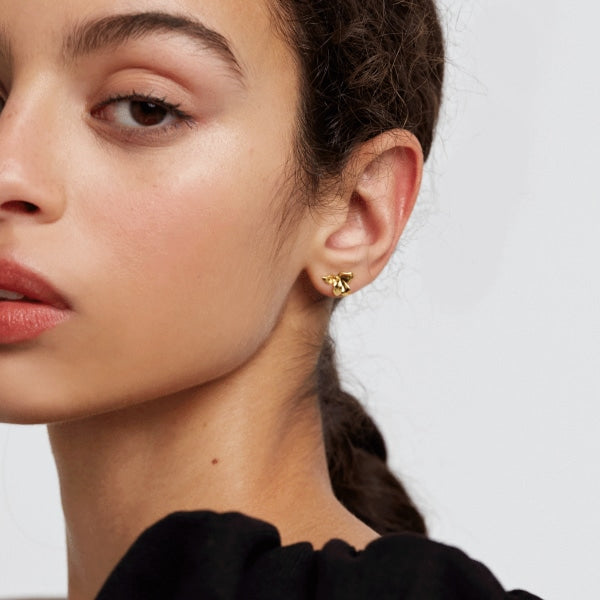 AR01-191-U BLOSSOM NARCISE GOLD EARRINGS