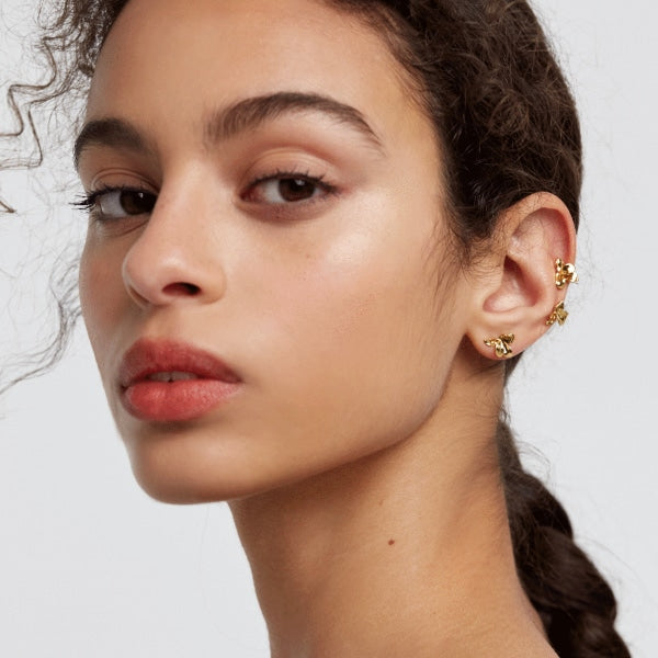 AR01-191-U BLOSSOM NARCISE GOLD EARRINGS