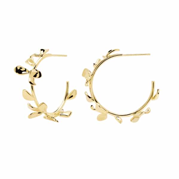 AR01-193-U BLOSSOM LILY GOLD EARRINGS