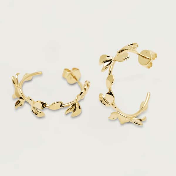 AR01-193-U BLOSSOM LILY GOLD EARRINGS