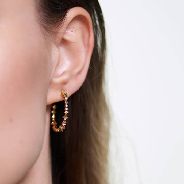 AR01-221-U ATELIER HALO GOLD EARRINGS