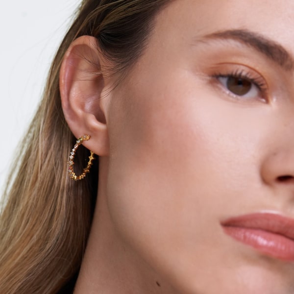 AR01-221-U ATELIER HALO GOLD EARRINGS